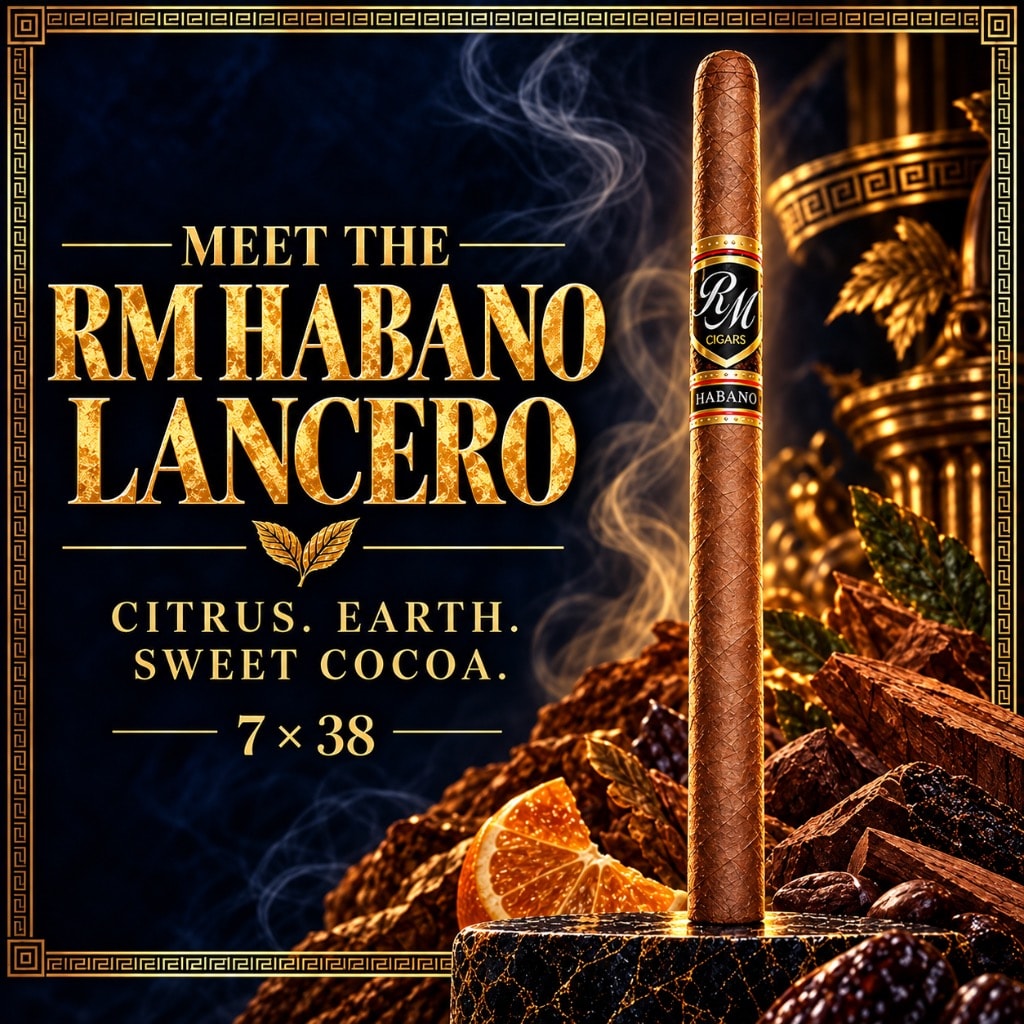 RM Habano Lancero — Citrus. Earth. Sweet Cocoa. 7×38