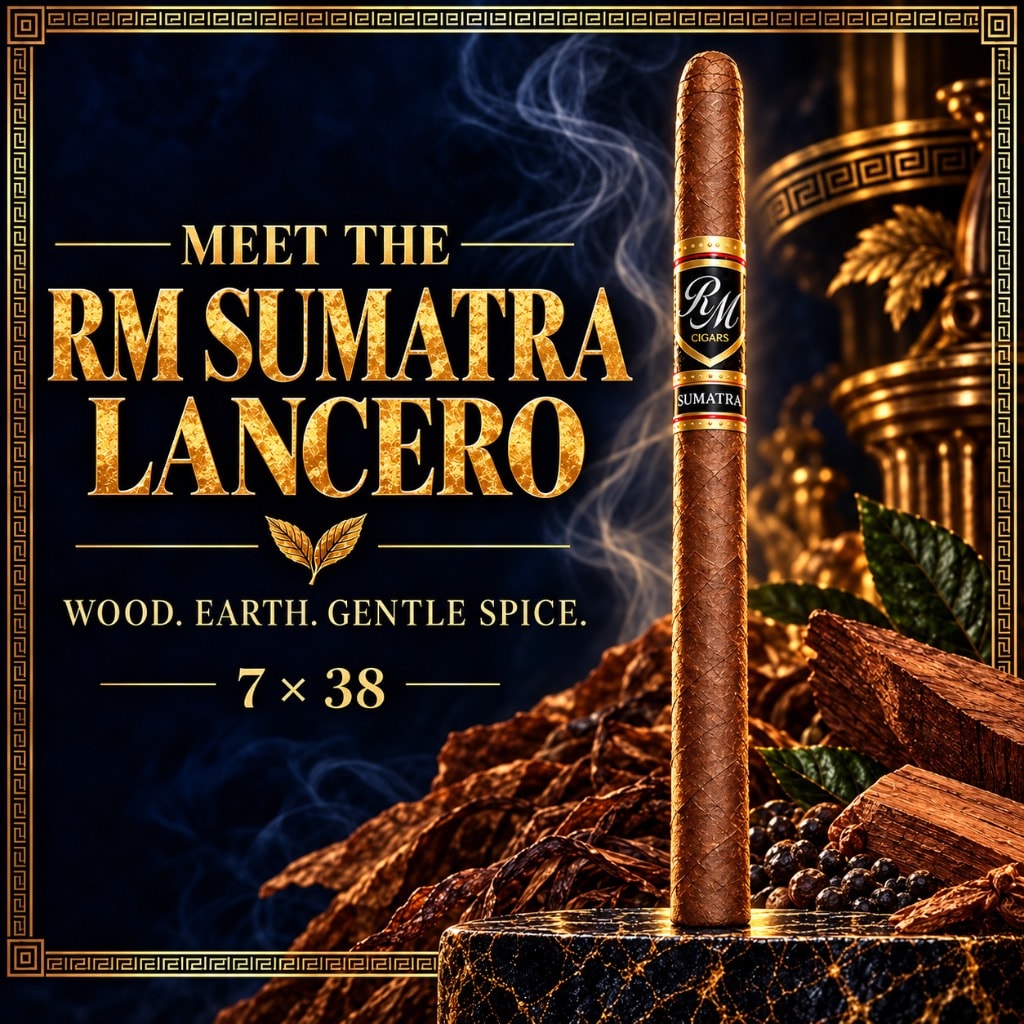RM Sumatra Lancero — Wood. Earth. Gentle Spice. 7×38